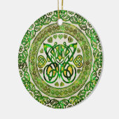 Celtic Butterfly - Ronde Ornament - Groen en goud (Links)
