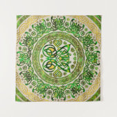 Celtic Butterfly - Round Ornament - Green and gold Wandkleed (Voorkant (horizontaal))