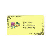 Celtic Butterfly & Vine Adresetiketten Etiket (Voorkant)