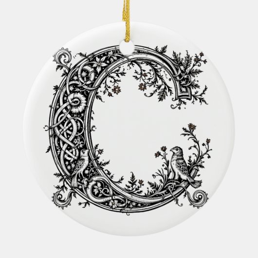 Celtic "C" with Birds Ornament (Achterkant)