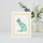 Celtic Cat Briefkaart (Staand voorkant)