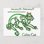 Celtic Cat Briefkaart (Voorkant)