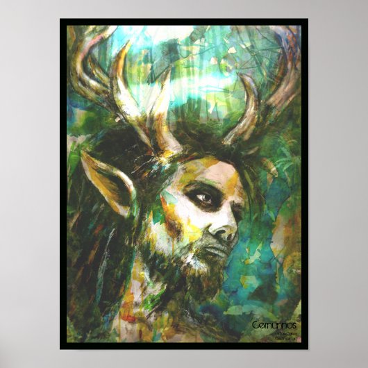 Celtic Cernunnos fine art Poster (Voorkant)