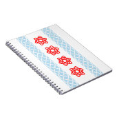 Celtic Chicago Flag Irish Spiral Bound Notebook Notitieboek (Rechterzijde)