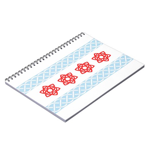 Celtic Chicago Flag Irish Spiral Bound Notebook Notitieboek (Linkerzijde)