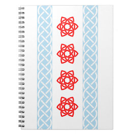 Celtic Chicago Flag Irish Spiral Bound Notebook Notitieboek