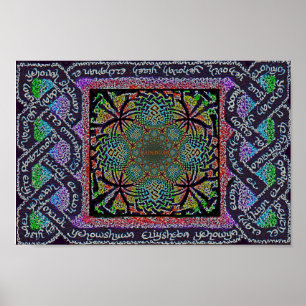 Celtic Christelijk Hebreeuws names van YHWH knot Poster