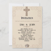 Celtic Christian Wedding Invitation Kaart (Voorkant)