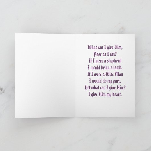 Celtic Christmas Madonna Feestdagen Kaart (Binnen)