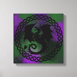 Celtic Circle Dragon Canvas Afdruk