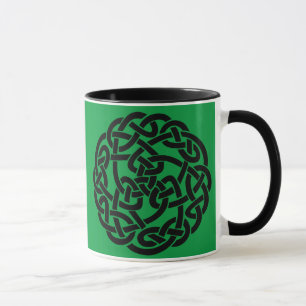 Celtic Circle Iers Groen en Zwart Mok