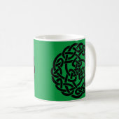 Celtic Circle Iers Groen en Zwart Mok (Voorkant rechts)