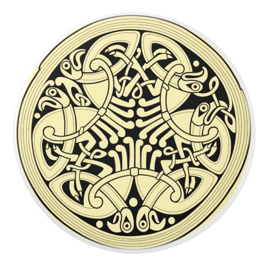 Celtic Circle~ OM HET EVEN WELKE ACHTERGRONDKLEUR  Keramische Knop (Voorkant)