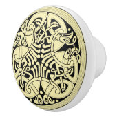 Celtic Circle~ OM HET EVEN WELKE ACHTERGRONDKLEUR  Keramische Knop (Rechts)