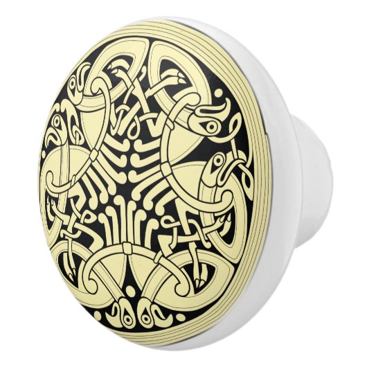 Celtic Circle~ OM HET EVEN WELKE ACHTERGRONDKLEUR Keramische Knop (Rechts)