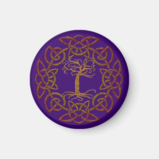 Celtic Circle Tree of Life Irish supporter Magnet (Voorkant)