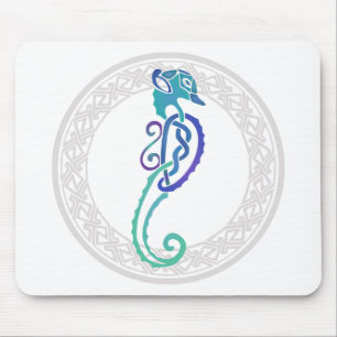 Celtic - Circular Ornament, Celtic Seahorse Muismat