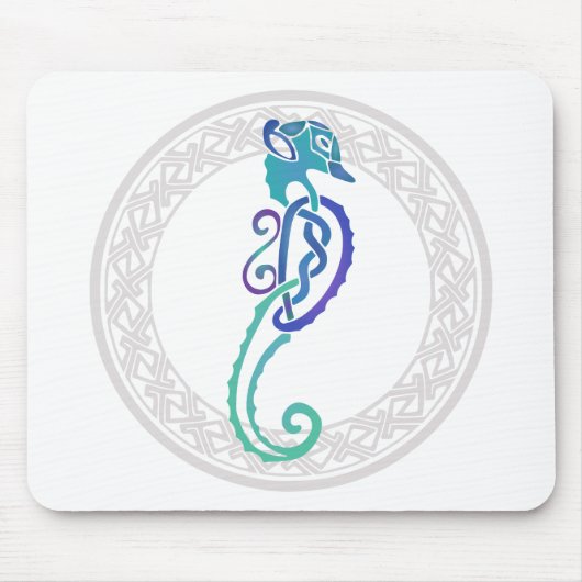 Celtic - Circular Ornament, Celtic Seahorse Muismat (Voorkant)