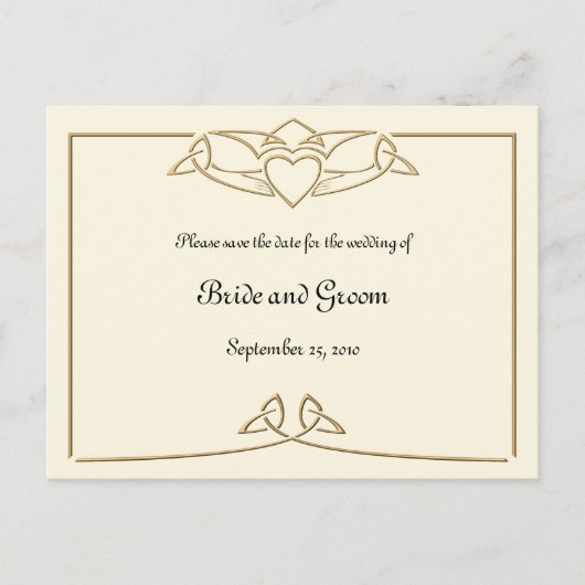 Celtic Claddagh Bewaar de datum Briefkaarten (Voorkant)