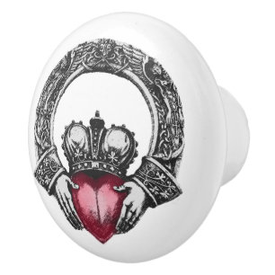 Celtic Claddagh Keramische Knop