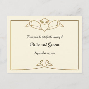Celtic Claddagh Save the Date Briefkaarten