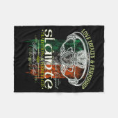 Celtic Claddagh Slainte Nge Irish Flag St. Patrick Fleece Deken (Voorkant (Horizontaal))