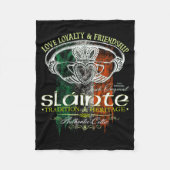 Celtic Claddagh Slainte Nge Irish Flag St. Patrick Fleece Deken (Voorkant)