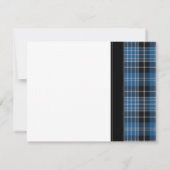 Celtic Clark Tartan Bruiloft RSVP Reactie Kaartje (Achterkant)