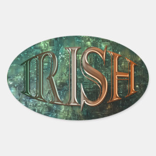 CELTIC CLASSICS Irish Flag Collectie Ovale Sticker