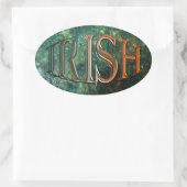 CELTIC CLASSICS Irish Flag Collectie Ovale Sticker (Tas)