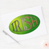 CELTIC CLASSICS Irish Flag Collectie Ovale Sticker (Envelop)
