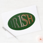 CELTIC CLASSICS Irish Flag Collectie Ovale Sticker (Envelop)