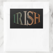 CELTIC CLASSICS Irish Flag Collectie Rechthoekige Sticker (Tas)
