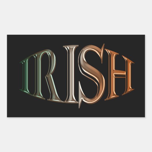 CELTIC CLASSICS Irish Flag Collectie Rechthoekige Sticker (Voorkant)