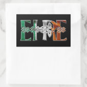 CELTIC CLASSICS Irish Flag Collectie Rechthoekige Sticker (Tas)