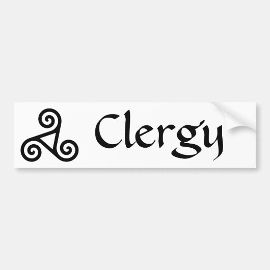 Celtic Clergy Bumpersticker (Voorkant)