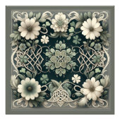 Celtic Clover Floral Charm Foto Afdruk (Voorkant)