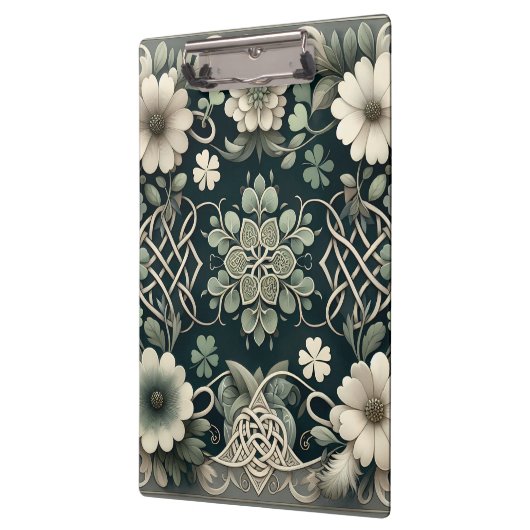Celtic Clover Floral Charm Klembord (Links)