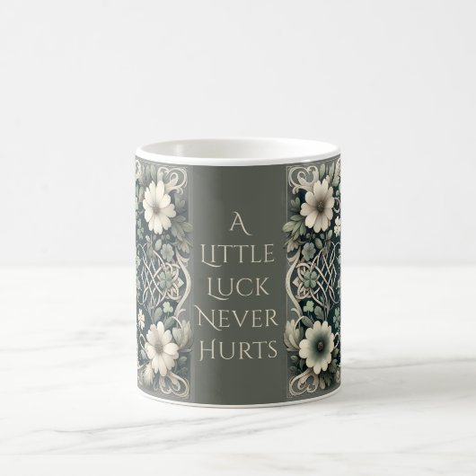 Celtic Clover Floral Charm Koffiemok (Center)