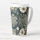 Celtic Clover Floral Charm Latte Mok (Rechterhoek)