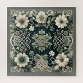 Celtic Clover Floral Charm Legpuzzel (Verticaal)