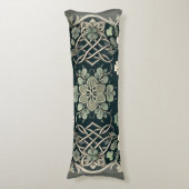 Celtic Clover Floral Charm Lichaamskussen (Voorkant Verticaal)