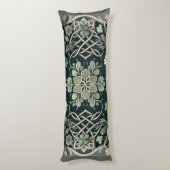 Celtic Clover Floral Charm Lichaamskussen (Achterkant (Verticaal))