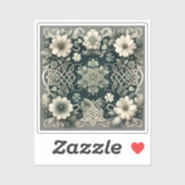 Celtic Clover Floral Charm Sticker (Vel)
