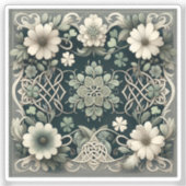 Celtic Clover Floral Charm Sticker (Voorkant)