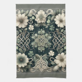 Celtic Clover Floral Charm Theedoek (Verticaal)