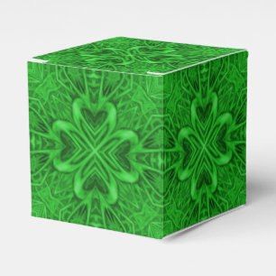 Celtic Clover  Green Fractal Kaleidoscope Bedankdoosjes