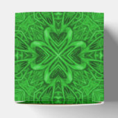 Celtic Clover  Green Fractal Kaleidoscope Bedankdoosjes (Bovenkant)