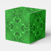 Celtic Clover  Green Fractal Kaleidoscope Bedankdoosjes (Achterkant)