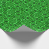 Celtic Clover  Green Fractal Kaleidoscope Cadeaupapier (Hoek)